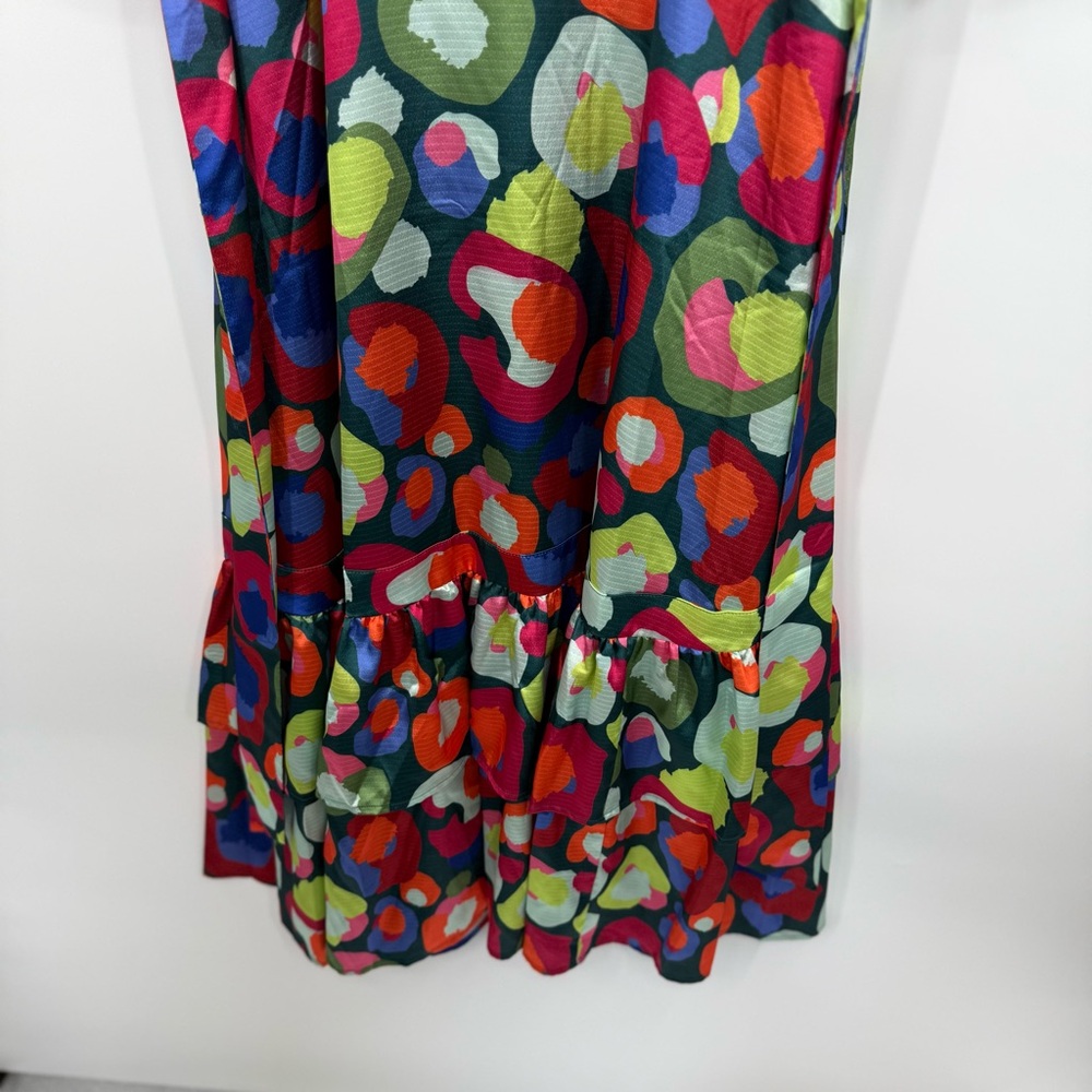 New Emily McCarthy Polka Dots Ruffle Maxi Long Sleeve Dress Floral Tiered 2XS - Picture 8 of 12